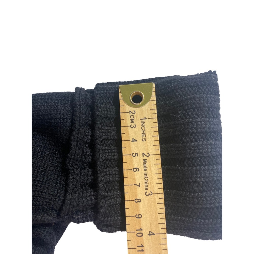 Banana Republic Turtleneck Sweater Women M Black Excellent Merino Wool Ribbed - Picture 5 of 9